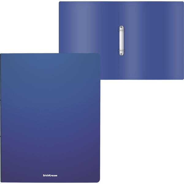 Папка на 2-х кольцах, А4, PP 400 мкм, "песок", 24 мм, ErichKrause Matt Classic_синяя