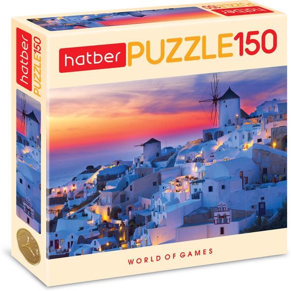 Пазл 150 элементов. Hatber_Санторини, 330*220 мм Пазл 150 элементов. Hatber_Санторини, 330*220 мм