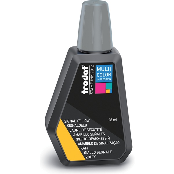 Краска штемпельная TRODAT Multi Color, 28 мл, на водной основе, желто-оранжевая