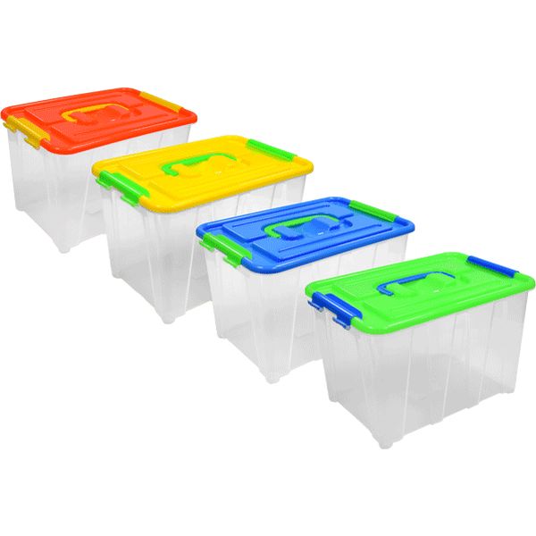 Контейнер хозяйственный 6 л, 285*190*180 мм, с крышкой, ручкой и застежками, deVENTE_4 дизайна