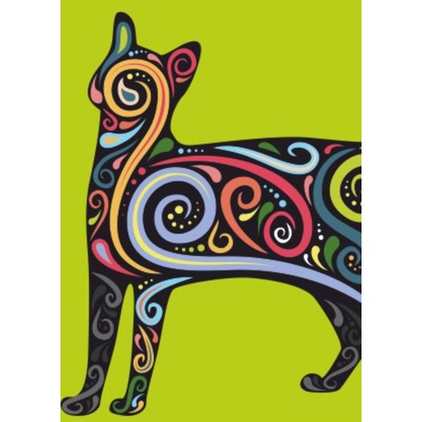 Блокнот на склейке А6, 60 л., клетка, 55-60 г/м², ОФИС-ЛИДЕР Кошка разноцветная   Акция!