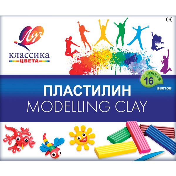 Пластилин классический ЛУЧ Классика цвета, 16 цветов, 320 г, стек в комплекте, к/уп. Пластилин классический ЛУЧ Классика цвета, 16 цветов, 320 г, стек в комплекте, к/уп.
