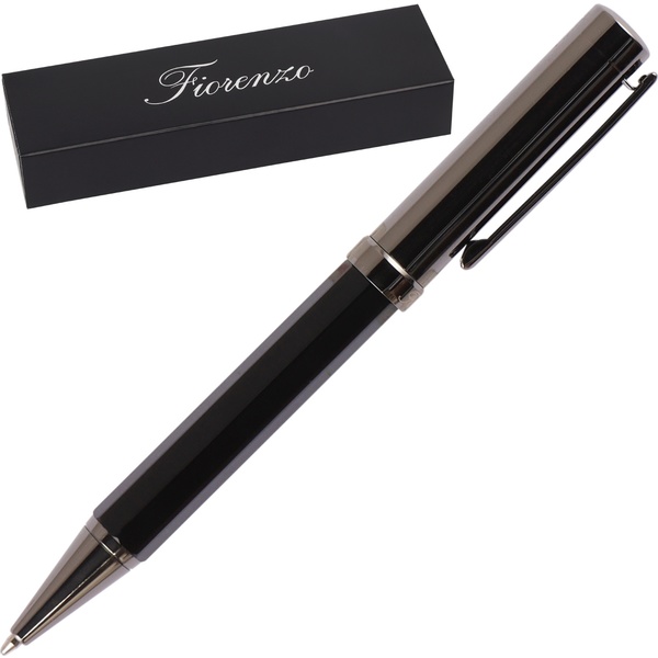 Ручка шариковая подарочная FIORENZO, поворотный м-м, цв. корпуса черный/графит, 1.0 мм, синяя Ручка шариковая подарочная FIORENZO, поворотный м-м, цв. корпуса черный/графит, 1.0 мм, синяя
