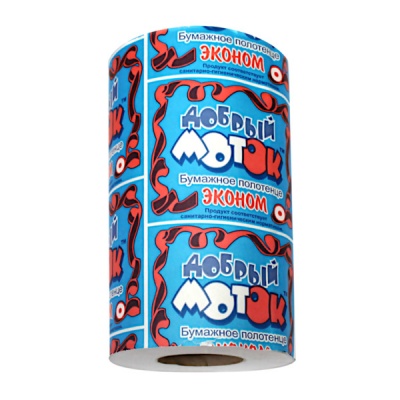 Полотенца бумажные на втулке, 1-сл., 28 м* 164 мм, б/перфор., серые, ДОБРЫЙ МОТОК Эконом (1 р.)