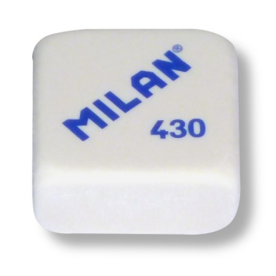 Ластик MILAN 430, синт. каучук, квадратный, 28*28*13 мм, 3 дизайна