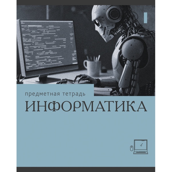 Тетрадь предметная 36 л., клетка, 60 г/м², обл. мел. картон, Listoff Эрудиция_Информатика