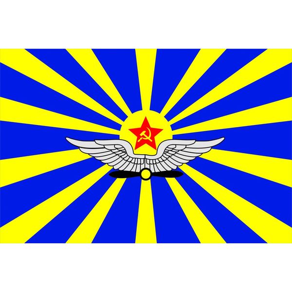 Флаг Военно-Воздушных Сил СССР, 100% полиэф. шелк, 90*150 см, без древка