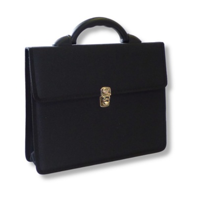 Портфель деловой КАНЦБУРГ Выборг, текстиль, 260*350 мм, 2 отд., черный