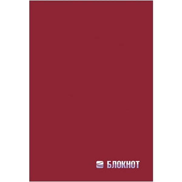 Блокнот на гребне А5, 60 л., клетка, 60 г/м², обл. арт-пластик, PLANO Art plast_красный   Акция!