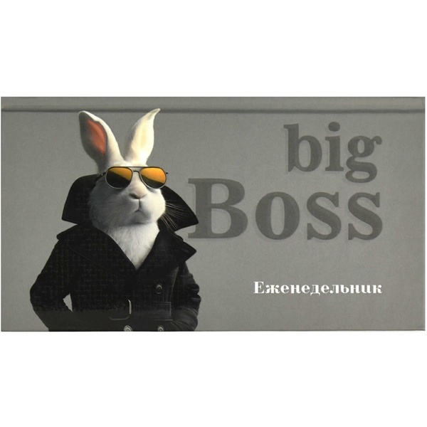 Еженедельник недатированный, А6+, 64 л., 65 г/м2, 7БЦ, мат. лам., выб. лак, ФЕНИКС+ Биг босс  Акция!