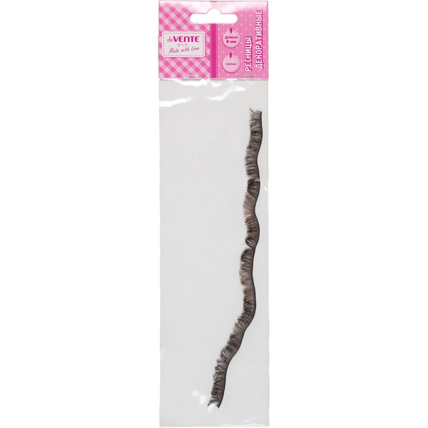 Реснички декоративные, 200*8 мм, цв.: черный, deVENTE (1 шт.)