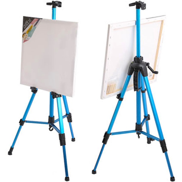 Мольберт напольный КОКОС, тип "тренога", металлический (алюминиевый), синий
