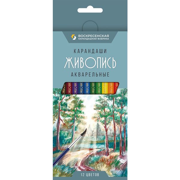 Карандаши акварельные 12 цв., деревянные, шестигранные, ВФК Живопись (в к/к) Карандаши акварельные 12 цв., деревянные, шестигранные, ВФК Живопись (в к/к)