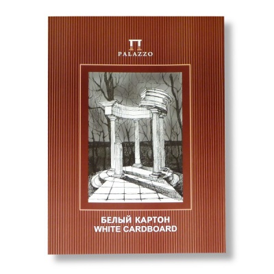 Картон белый мелованный А3, 10 л., 200 г/м2, в папке, PALAZZO Premium Беседка