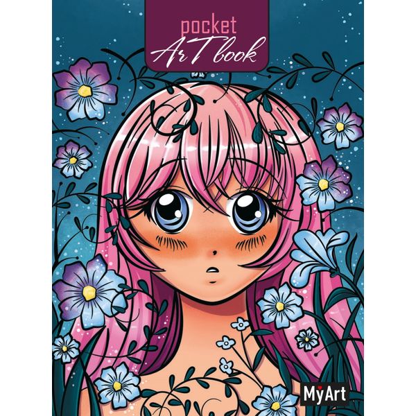 Скетчбук А6, на склейке, 80 л., бел. блок 100 г/м², MyArt Pocket ArtBook_Романтика