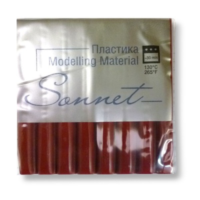 Пластика (полимерная глина) СОНЕТ, запекаемая, 56 г, вишневая