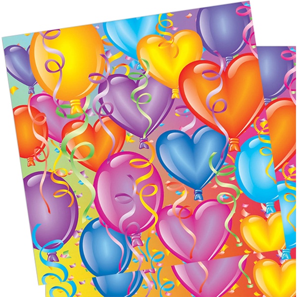 Салфетки бумажные 12 шт., 330*330 мм, 3-сл., с рисунком, ПАТИБУМ Праздничное настроение