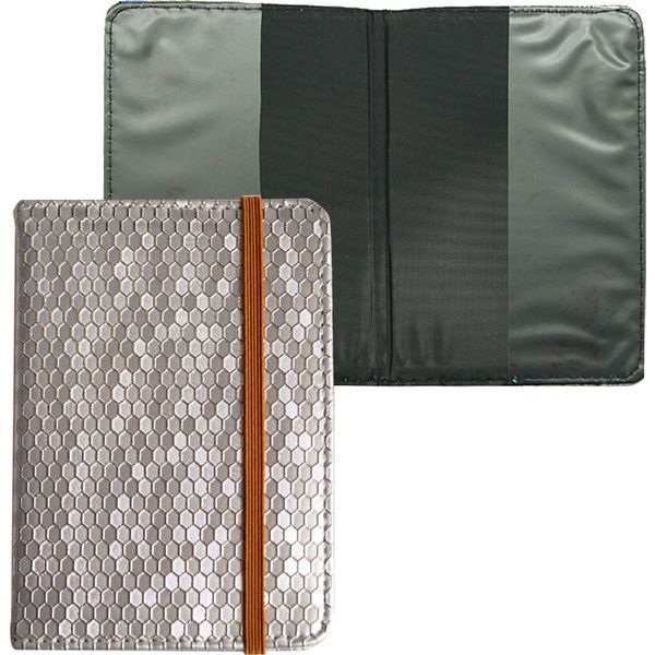 Обложка для паспорта "Соты сильвер",9.5х13.5см.,пу Акция!