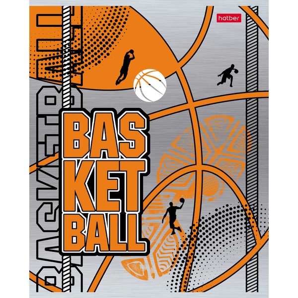 Тетрадь А5, клетка, 48 л., на скобе, 65 г/м², выб. лак, Hatber Я выбираю спорт! (акционный товар)