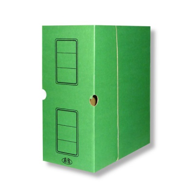 Короб архивный А4, микрогофрокартон, фикс. клапан, 150 мм (1200 л.), зеленый, БЛАНКИЗДАТ
