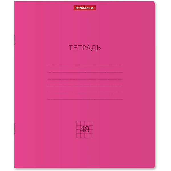 Тетрадь 48 л., клетка, 60 г/м2, обл. мел. картон, ErichKrause Классика Neon_розовая Тетрадь 48 л., клетка, 60 г/м2, обл. мел. картон, ErichKrause Классика Neon_розовая