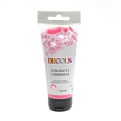 Гель-паста глянцевая ДЕКОЛА Красная 100мл 
