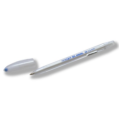 Ручка шариковая, синяя, Ø 0.5 мм, круг., прозр. корп., PENSAN Global-21