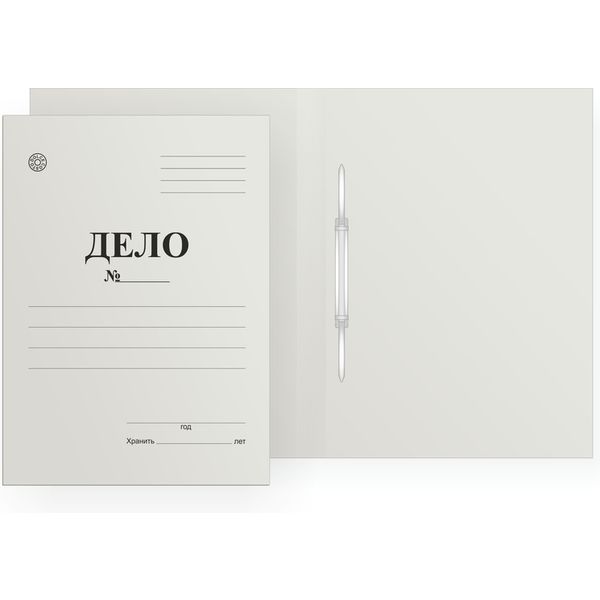 Папка-скоросшиватель Дело №, А4, немелованный картон 440 г/м², белая, DOLCE COSTO