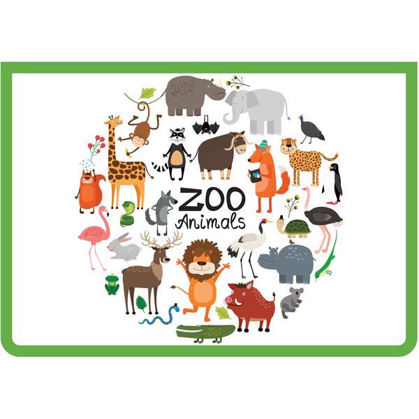 Папка А4 на молнии, 1 отд., PP, "песок", непрозр., печ. 1-ст., ПЧЕЛКА Веселый зоопарк Акция!