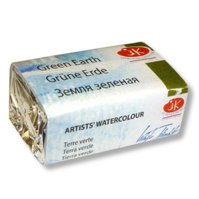 Краска акварельная БЕЛЫЕ НОЧИ, земля зеленая (G), кювета 2.5 мл Акция!