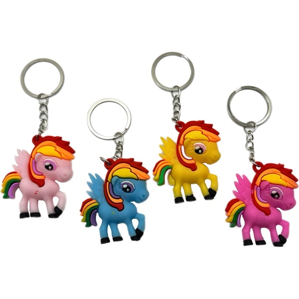 Брелок - символ года объемный "Лошадка - пони", резиновый, ассорти, 4 дизайна
