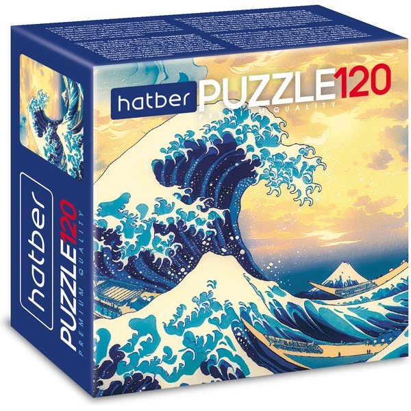 Пазл MINI 120 элементов. Hatber Premium Большая волна, 150*150 мм Акция!