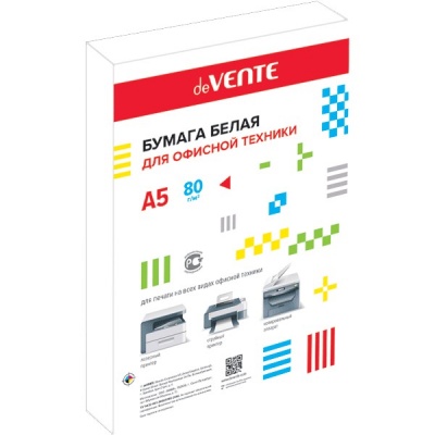 Бумага deVENTE для оргтехники А5, 500 л., 80 г/м2, белизна СIE 146%, класс C