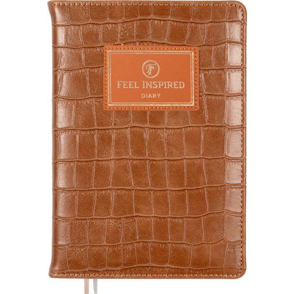 Ежедневник недатированный, А5, 160 л., 70 г/м2, тв. перепл., и/к"croco", поролон, deVENTE Grande_коричневый Ежедневник недатированный, А5, 160 л., 70 г/м2, тв. перепл., и/к"croco", поролон, deVENTE Grande_коричневый