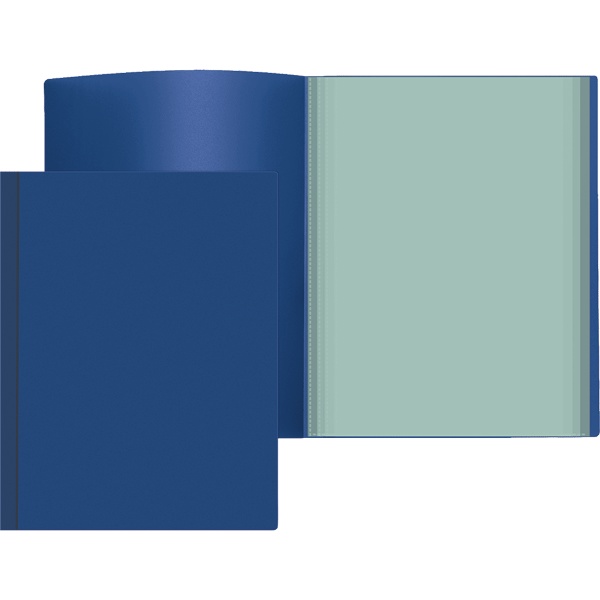 Папка с 80 файлами А4, PP 600/25 мкм, "песок", Attomex Lite Eco/ Синяя