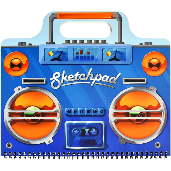 Скетчпад А4+, на гребне, 60 л., бел. блок 120 г/м², без подложки, выруб ручка, ФЕНИКС+ Магнитофон