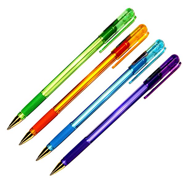 Ручка шариковая синяя, 0.5 мм, эрг. грип, метал. н-к, тон. корп., MunHwa MC Gold LE_4 дизайна