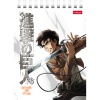 Блокнот на гребне А6, 40 л., клетка, 65 г/м², уф-лак, Hatber Атака Титанов Сезон 1-3_6 дизайнов  Акция!