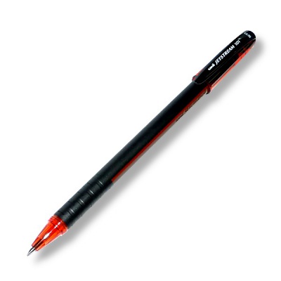 Ручка шариковая красная, 0.5 мм (подпруж. узел), эрг. грип, тон. корп., UNI Jetstream SX-101