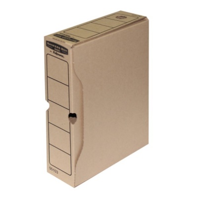 Короб архивный А4, гофрокартон, фикс. клапан, 80 мм (750 л.), бурый, Fellowes Bankers Box Basic