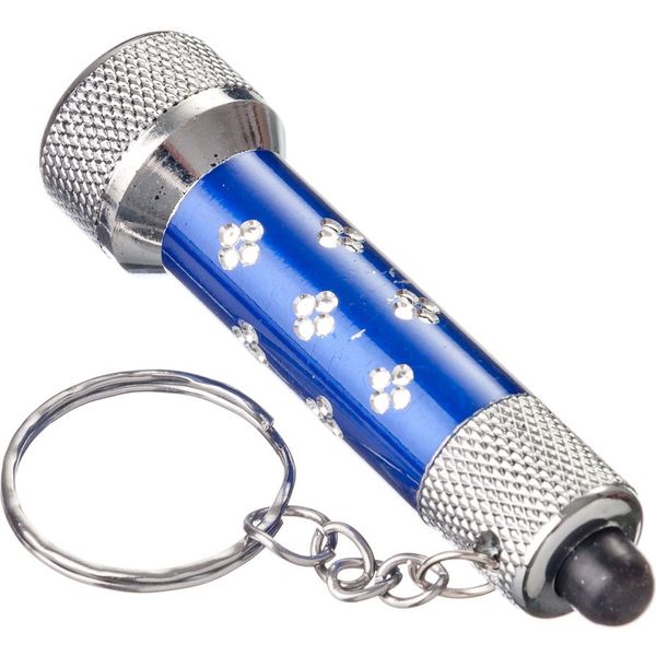 Брелок-фонарь Цветки, алюминиевый, 5 LED, 5 ч. работы, с кольцом для ключей, эл. пит. LR44, ассорти