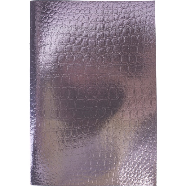 Тетрадь А4, 96 л., клетка, 60 г/м², на скобе, облож. бумвинил, тисн. "croco", Hatber Metallic_коричневая Тетрадь А4, 96 л., клетка, 60 г/м², на скобе, облож. бумвинил, тисн. "croco", Hatber Metallic_коричневая