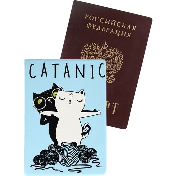 Обложка для паспорта PVC slim, MILAND Котаник