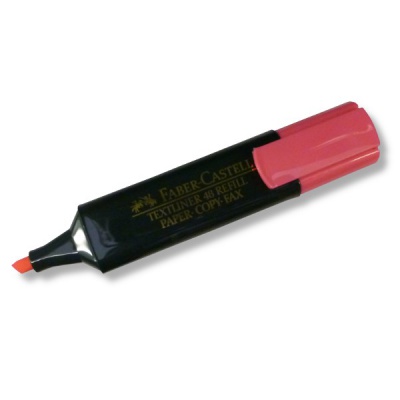 Текстовыделитель Faber-Castell 48, розовый, линия 1-5 мм, н-к "клин", плоский корпус