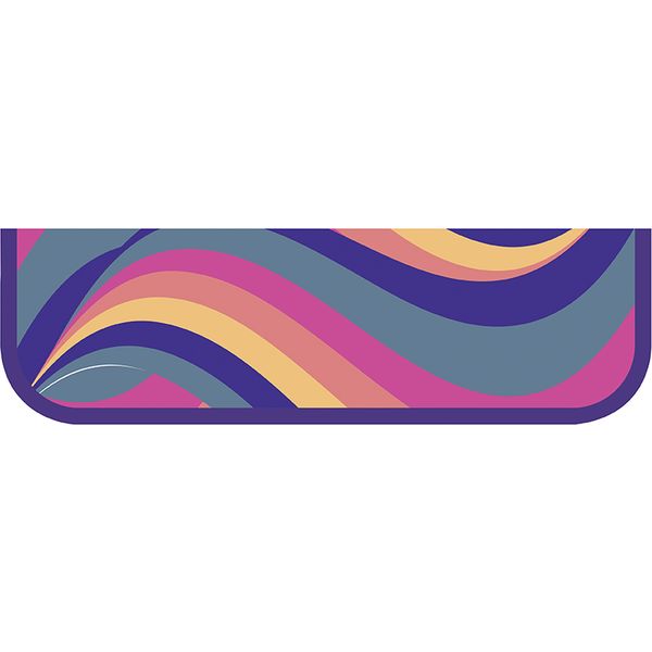 Пенал для кистей ПЧЕЛКА Цветные волны, 1 отд., лам. картон, на молнии, 270*90 мм