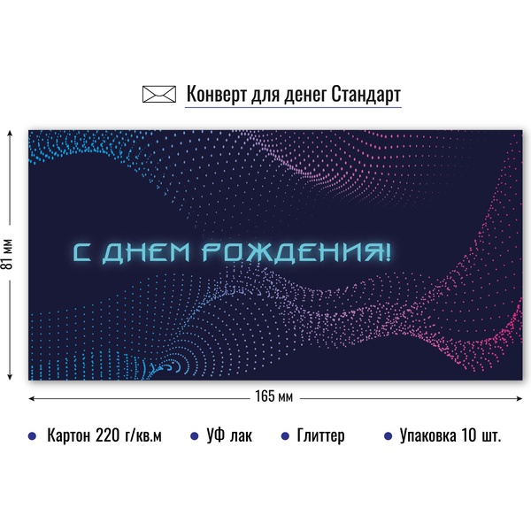 Конверт для денег С Днём рождения!