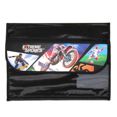 Папка для труда А4, на липучке, раскладная, 1 ручка, текстиль, органайзер, ПЧЕЛКА Экстрим спорт Акция!