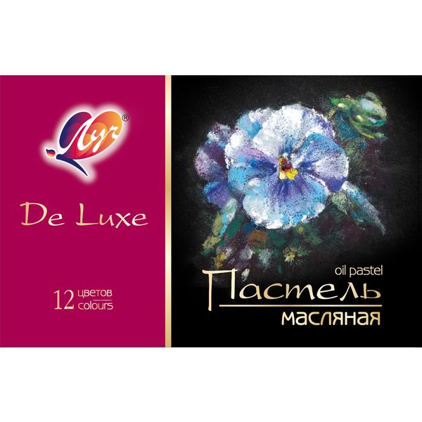 Пастель масляная в наборе ЛУЧ De Luxe, 12 цветов, круглоое сечение, в к/к Пастель масляная в наборе ЛУЧ De Luxe, 12 цветов, круглоое сечение, в к/к