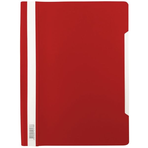 Папка-скоросшиватель А4, PP 140/180 мкм, "кожа", цв.: красный, Бюрократ Люкс Папка-скоросшиватель А4, PP 140/180 мкм, "кожа", цв.: красный, Бюрократ Люкс