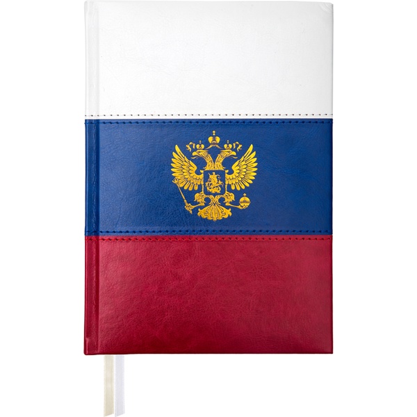 Ежедневник 2025, А5, 168 л., 70 г/м2, тв. перепл., и/к, поролон, тисн. ф., deVENTE Flag